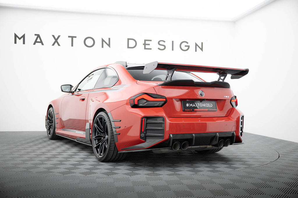 Maxton Design Carbon Spoiler With Internal Brackets Uprights + LED BMW M2 G87 für BMW M2 G87