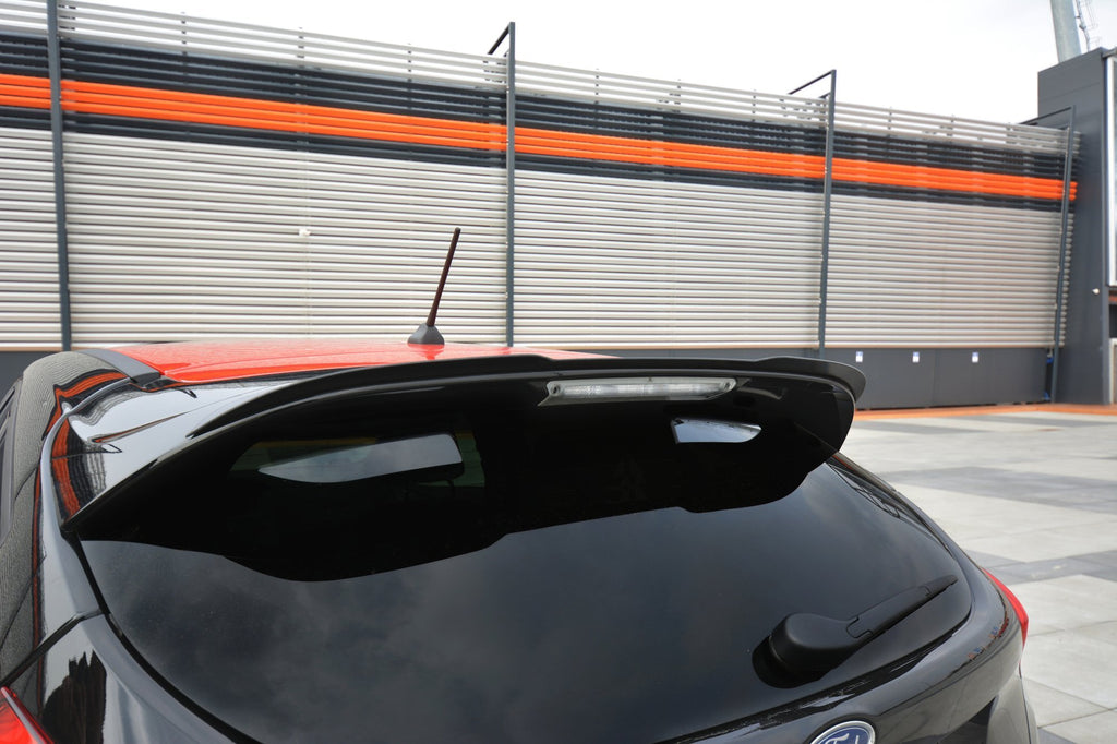 Maxton Design Spoiler CAP passend für Ford Focus ST-Line Mk3 FL schwarz Hochglanz