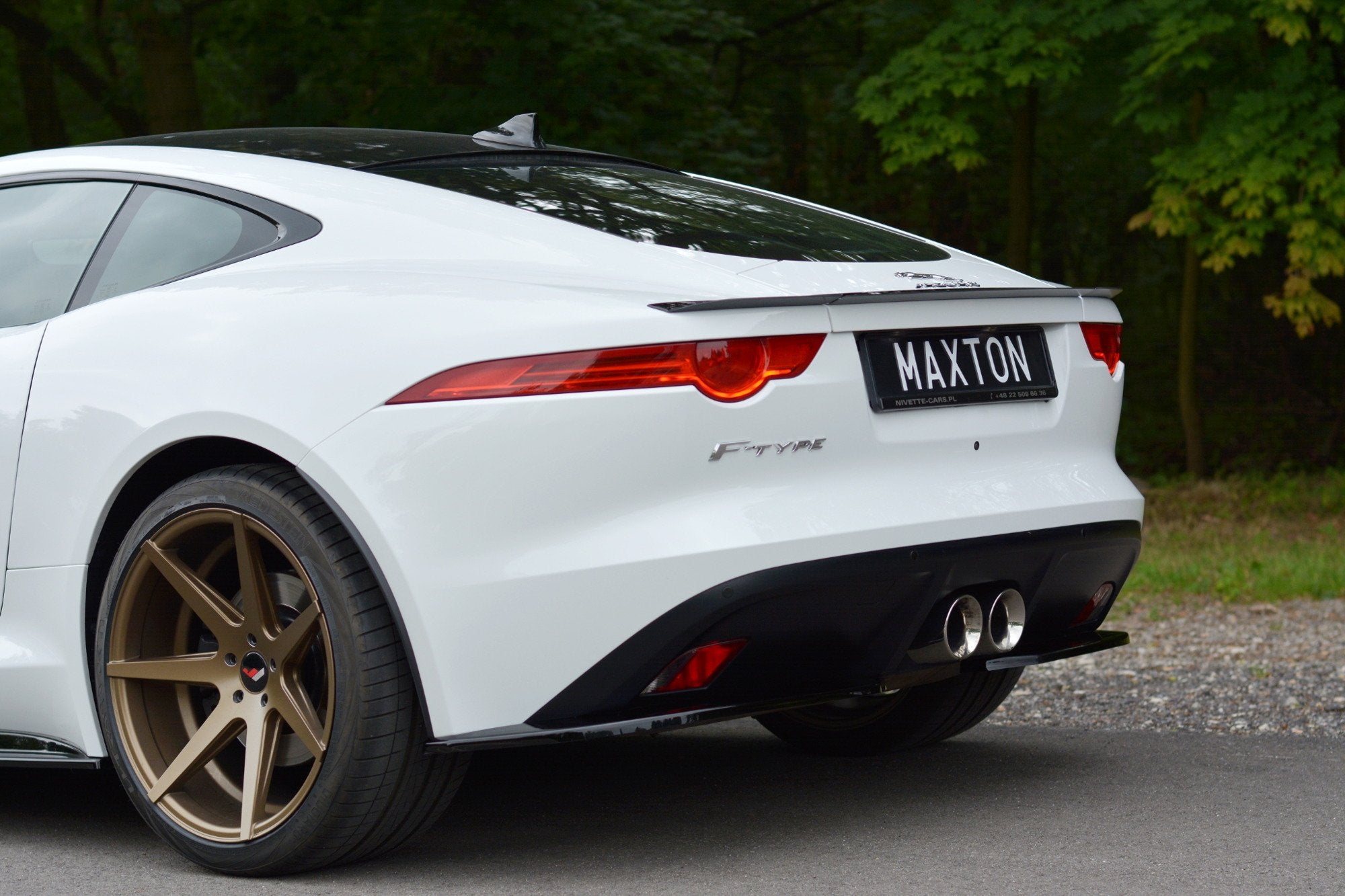 Maxton Design Spoiler CAP passend für Jaguar F-Type X152 schwarz Hochglanz