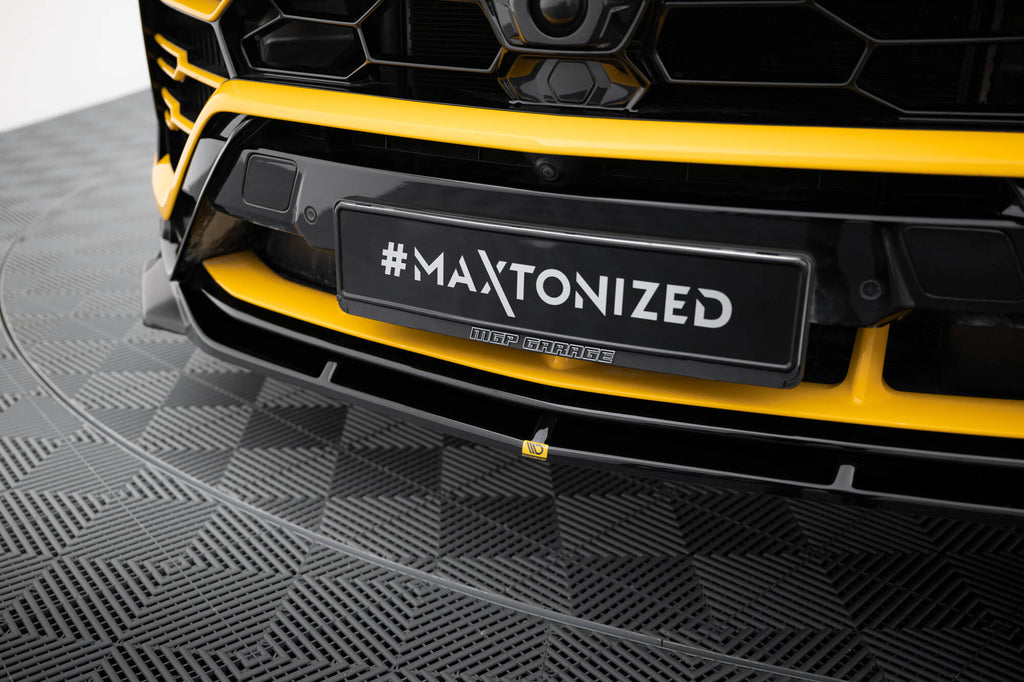 Maxton Design Street+ Spoilerlippe Front Ansatz V.3 passend für Lamborghini Urus Mk1 schwarz Hochglanz