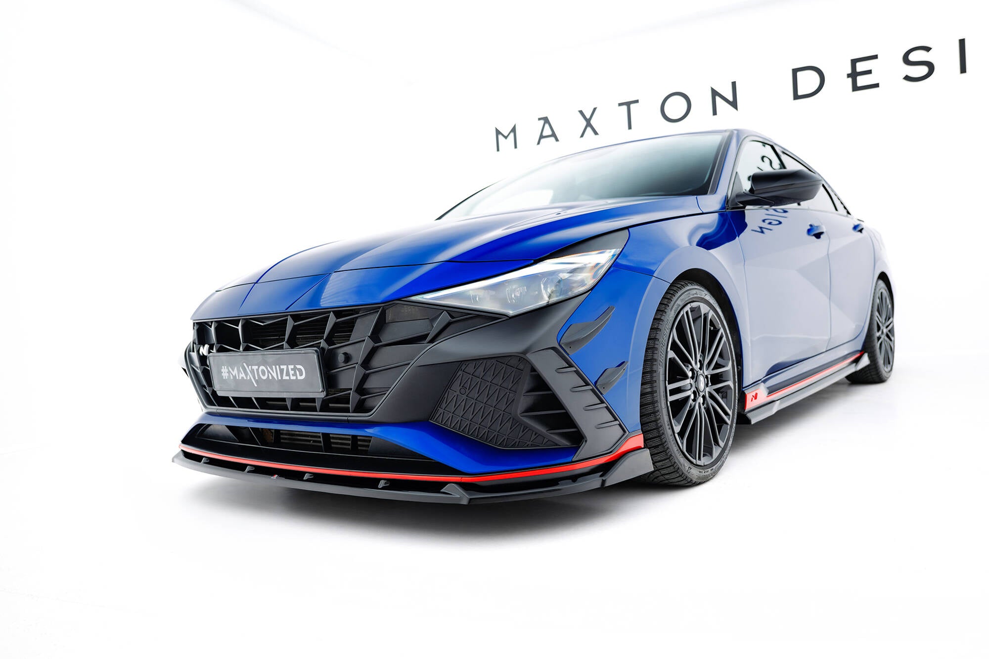Maxton Design Stoßstangen Flaps Wings vorne Canards passend für Hyundai Elantra N Mk7