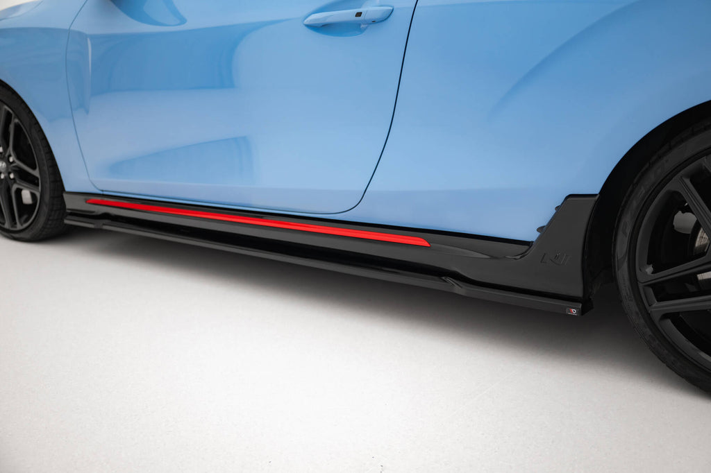 Maxton Design Street+ Seitenschweller Leisten passend für Hyundai Veloster N Mk2 schwarz Hochglanz