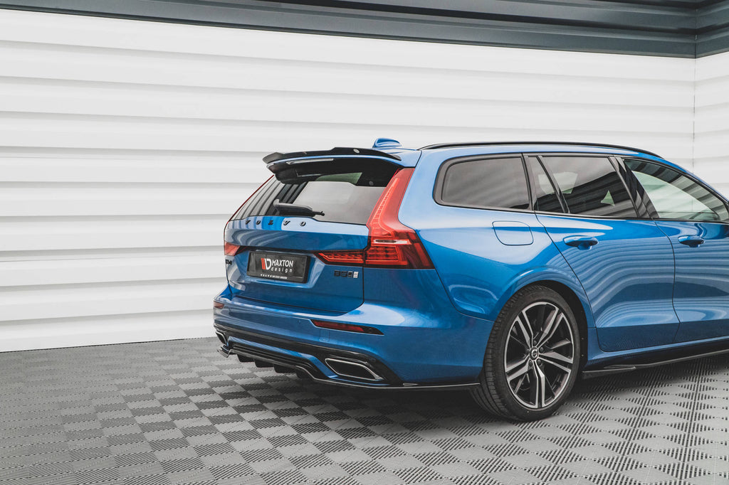 Maxton Design Spoiler CAP passend für Volvo V60 R-Design Mk2 schwarz Hochglanz