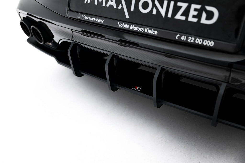 Maxton Design Street Pro Heckschürze + Flaps passend für Mercedes-AMG CLE 53 C236 schwarz Hochglanz