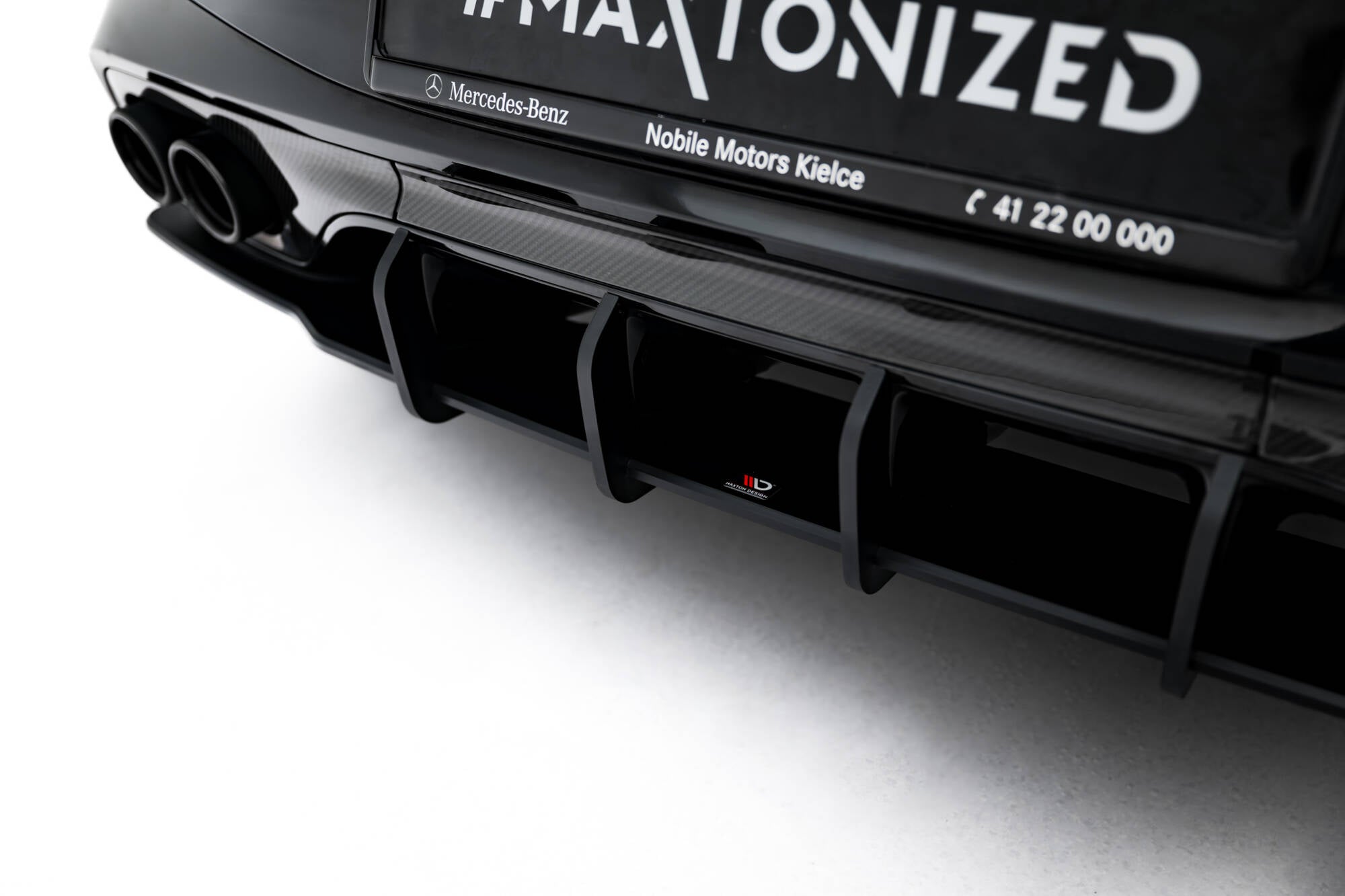 Maxton Design Street Pro Heckschürze + Flaps passend für Mercedes-AMG CLE 53 C236 schwarz Hochglanz