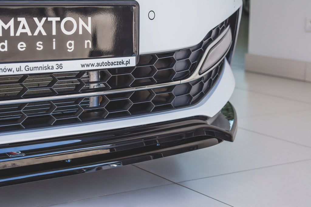 Maxton Design Street+ Spoilerlippe Front Ansatz V.3 passend für Skoda Superb Liftback / Combi Mk3 Facelift schwarz Hochglanz