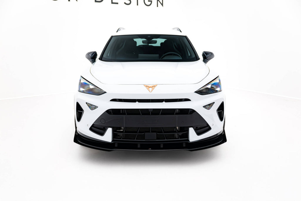 Maxton Design Street Pro Street+ Spoilerlippe Front Ansatz + Flaps passend für Cupra Formentor Mk1 Facelift schwarz Hochglanz