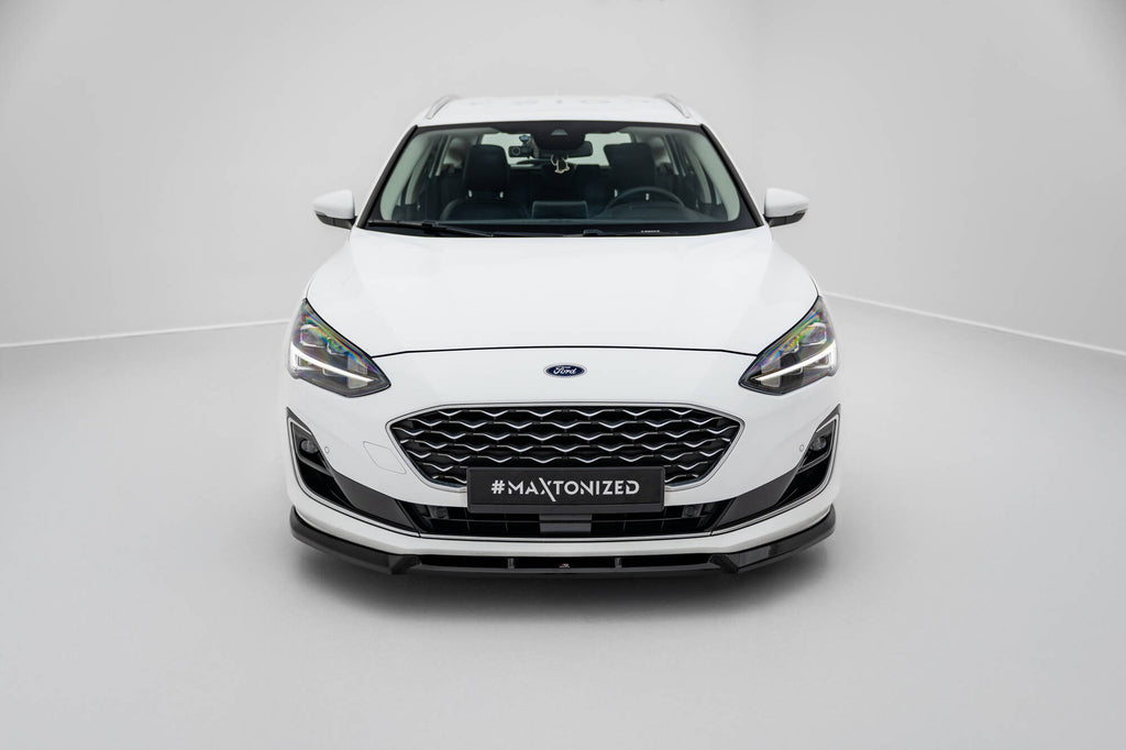 Maxton Design Street+ Spoilerlippe Front Ansatz V.2 passend für Ford Focus Vignale Mk4 schwarz Hochglanz
