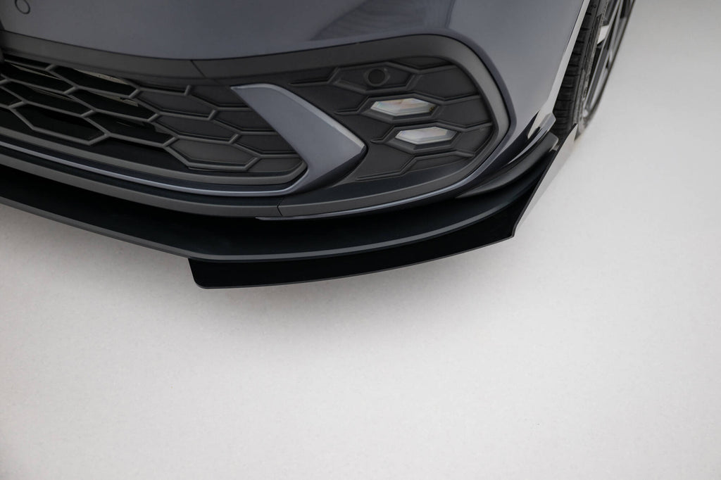 Maxton Design Front Stoßstange Flaps passend für VW Polo GTI Mk6 Facelift schwarz Hochglanz