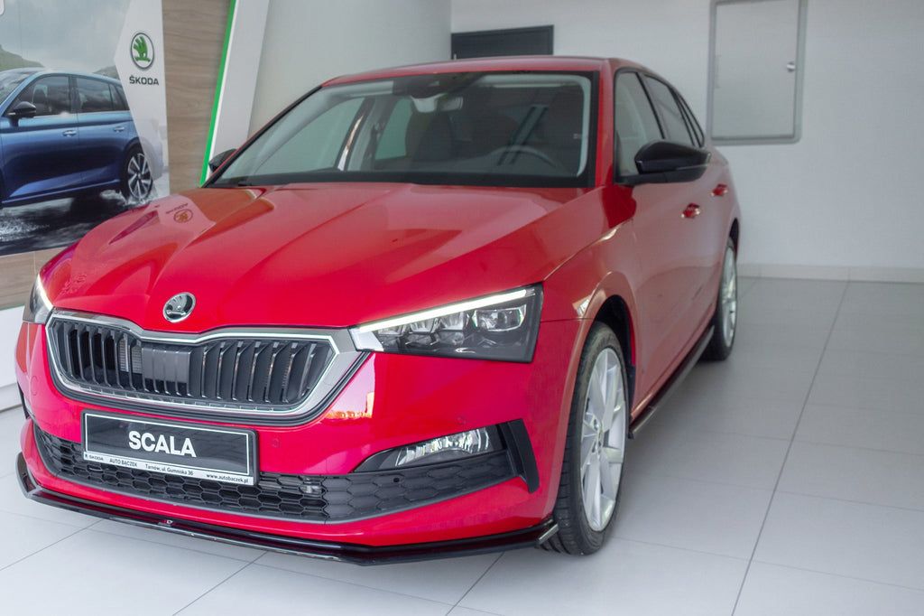 Maxton Design Seitenschweller Diffuser Skoda Scala schwarz Hochglanz für Skoda Scala Mk1 [2019 -]