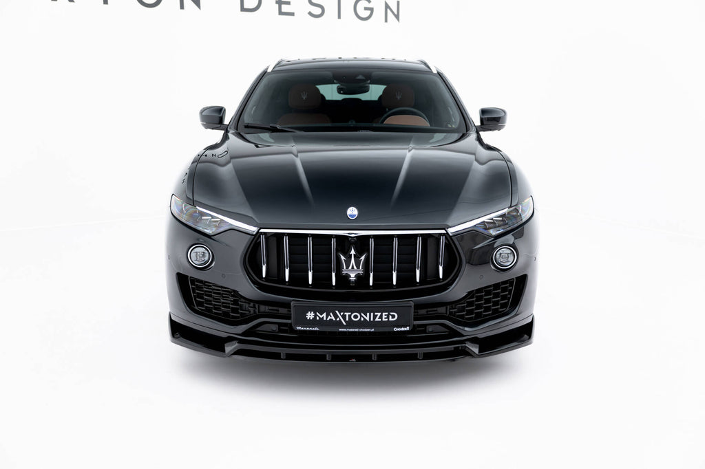 Maxton Design Street+ Spoilerlippe Front Ansatz passend für Maserati Levante GT Mk1 Facelift schwarz Hochglanz