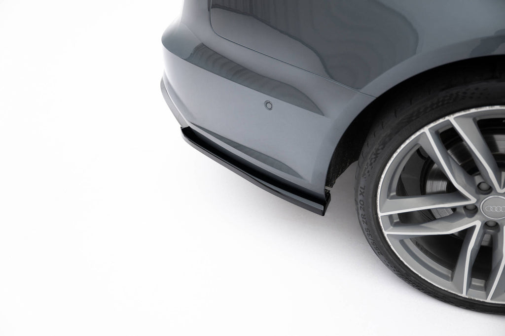 Maxton Design Heck Ansatz Flaps Diffusor V.3 passend für Audi S6 / A6 S-Line / A6 C7 FL schwarz Hochglanz