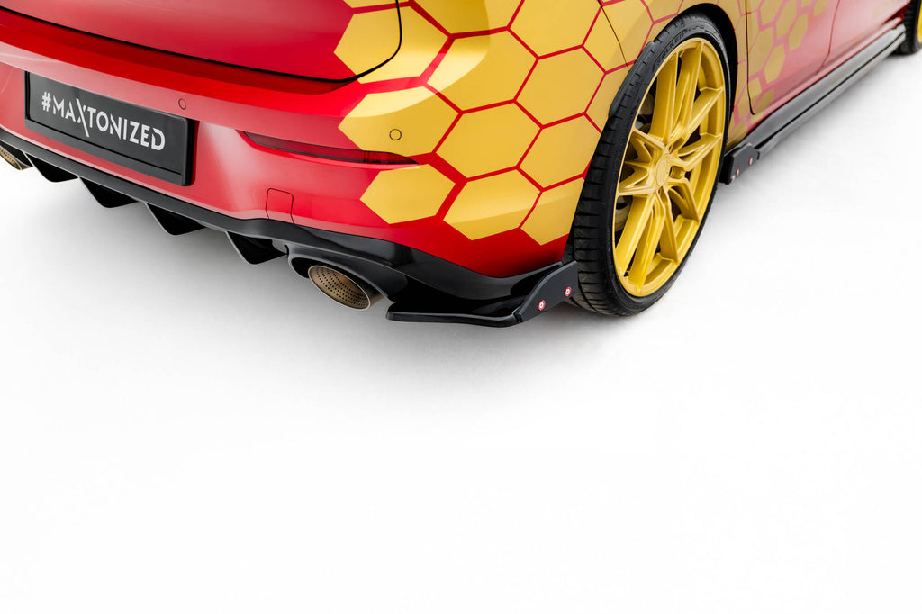 Maxton Design Heck Ansatz Flaps Diffusor V.1 + Flaps passend für VW Golf GTI Clubsport Mk8 Facelift