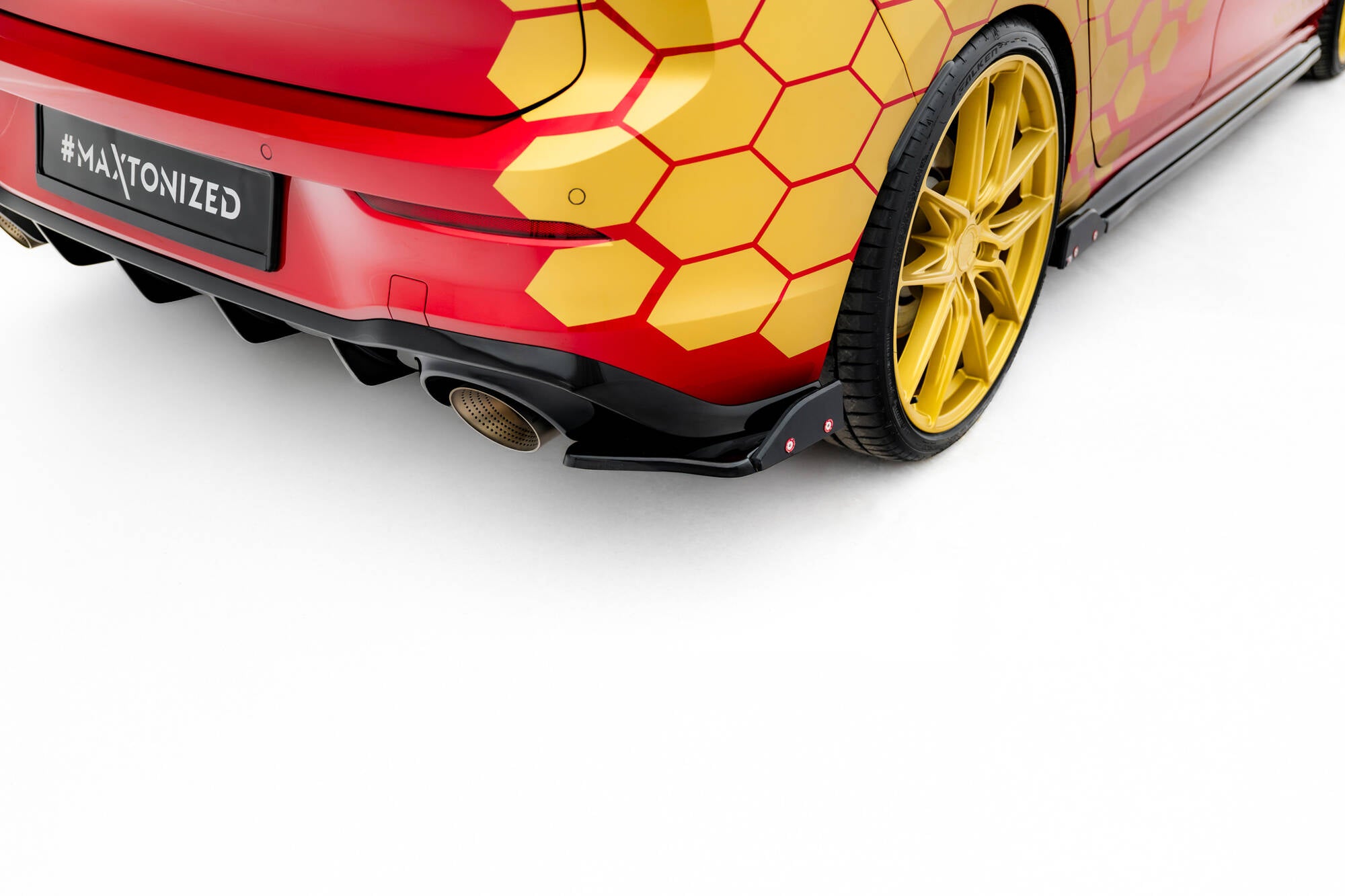 Maxton Design Heck Ansatz Flaps Diffusor V.1 + Flaps passend für VW Golf GTI Clubsport Mk8 Facelift