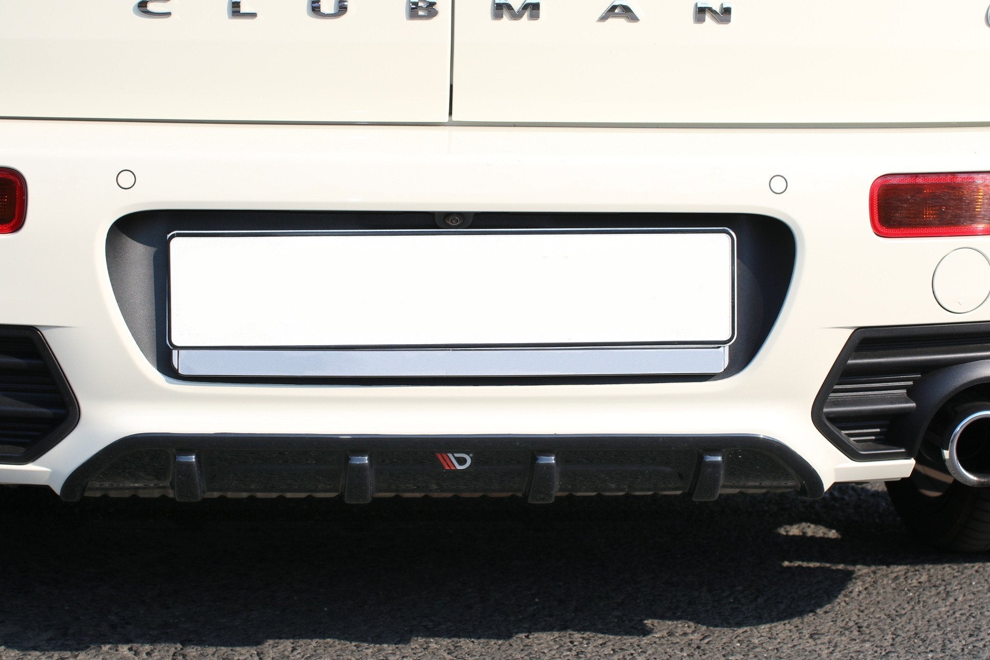 Maxton Design Diffusor Heck Ansatz passend für MINI CLUBMAN S MK2 (F54) JCW schwarz Hochglanz