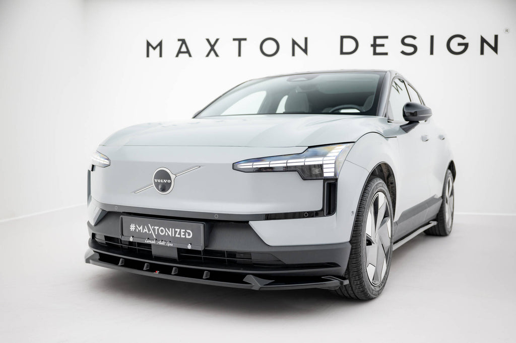 Maxton Design Street+ Spoilerlippe Front Ansatz passend für Volvo EX30 Mk1 schwarz Hochglanz