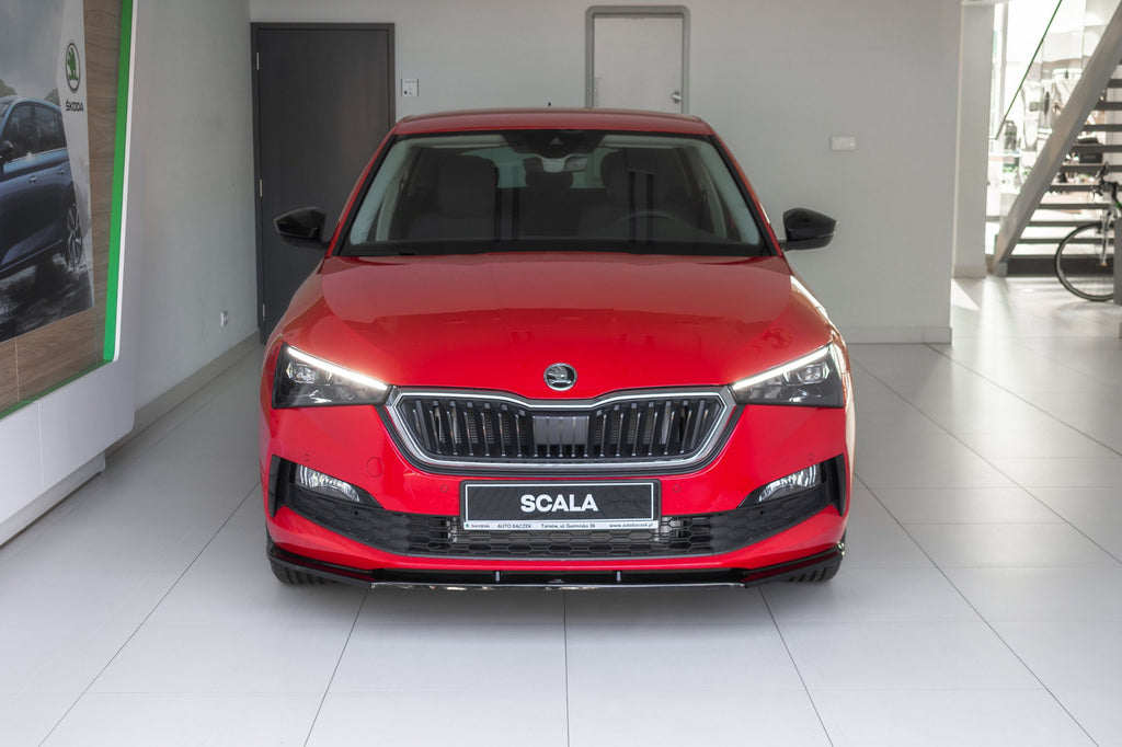 Maxton Design Street+ Spoilerlippe Front Ansatz V.1 passend für Skoda Scala schwarz Hochglanz