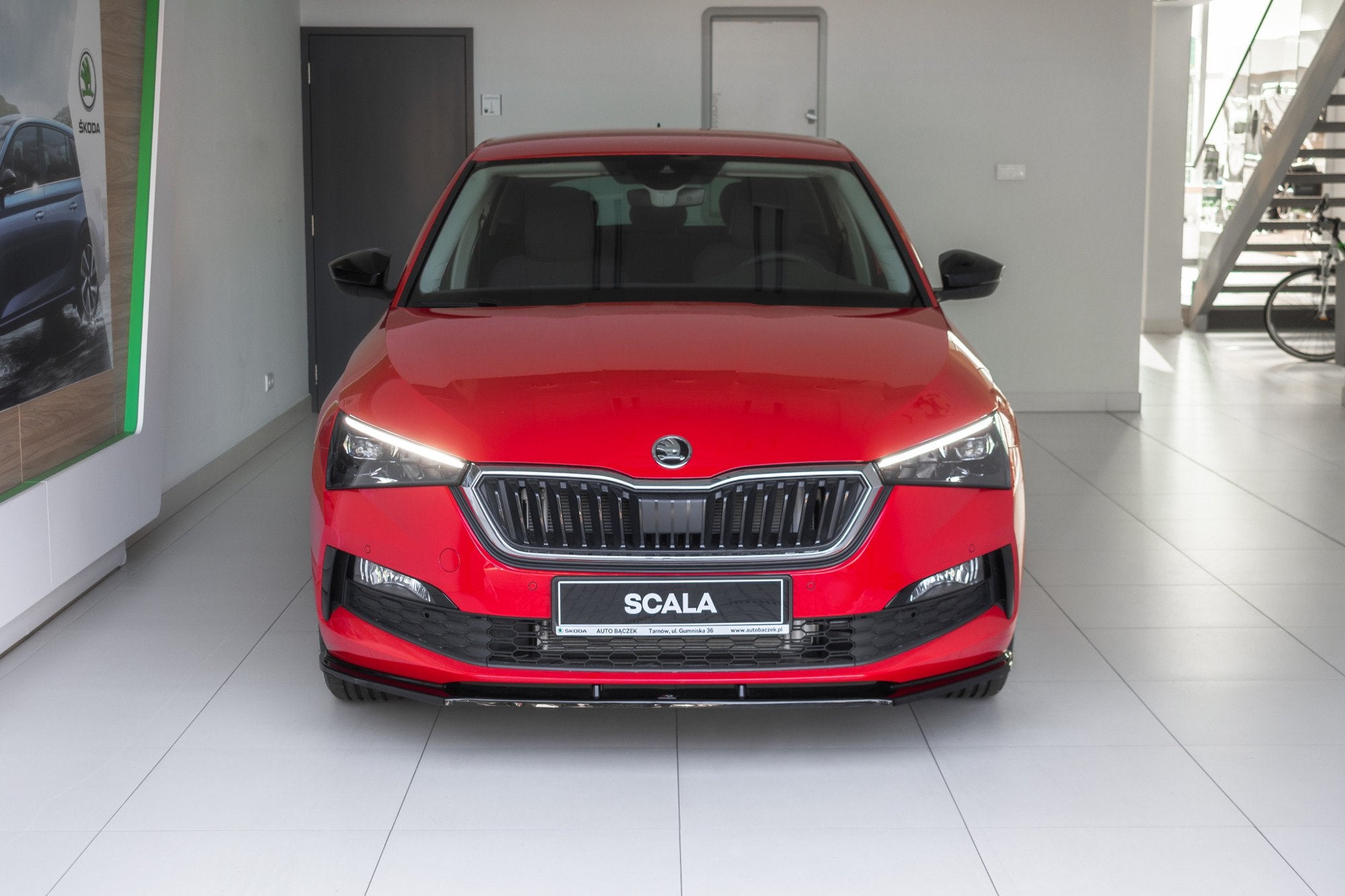 Maxton Design Street+ Spoilerlippe Front Ansatz V.1 passend für Skoda Scala schwarz Hochglanz