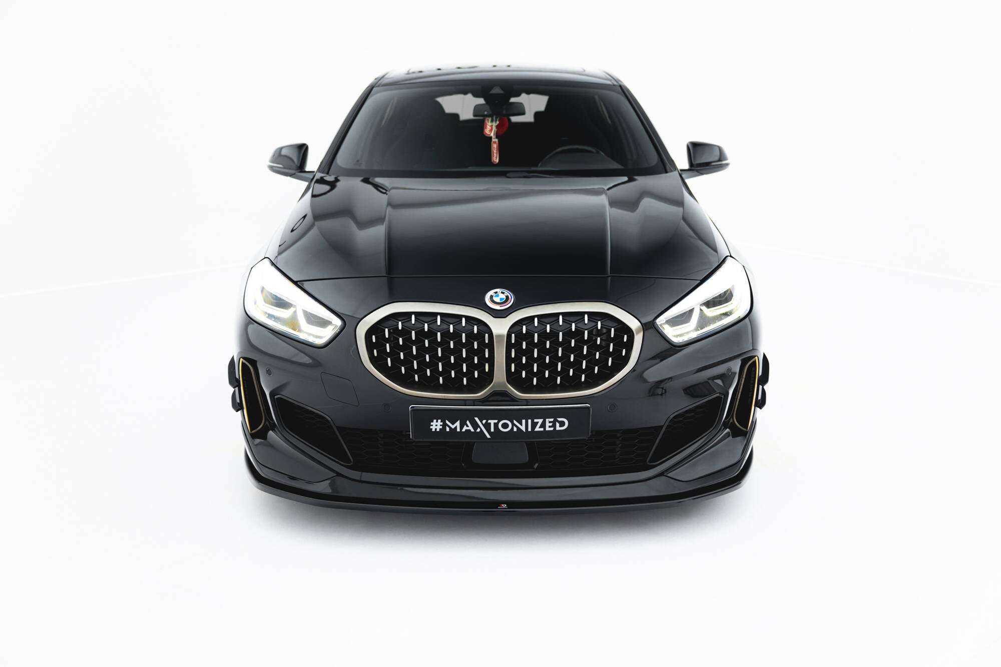Maxton Design Street+ Spoilerlippe Front Ansatz passend für BMW M135i M-Performance F40 schwarz Hochglanz