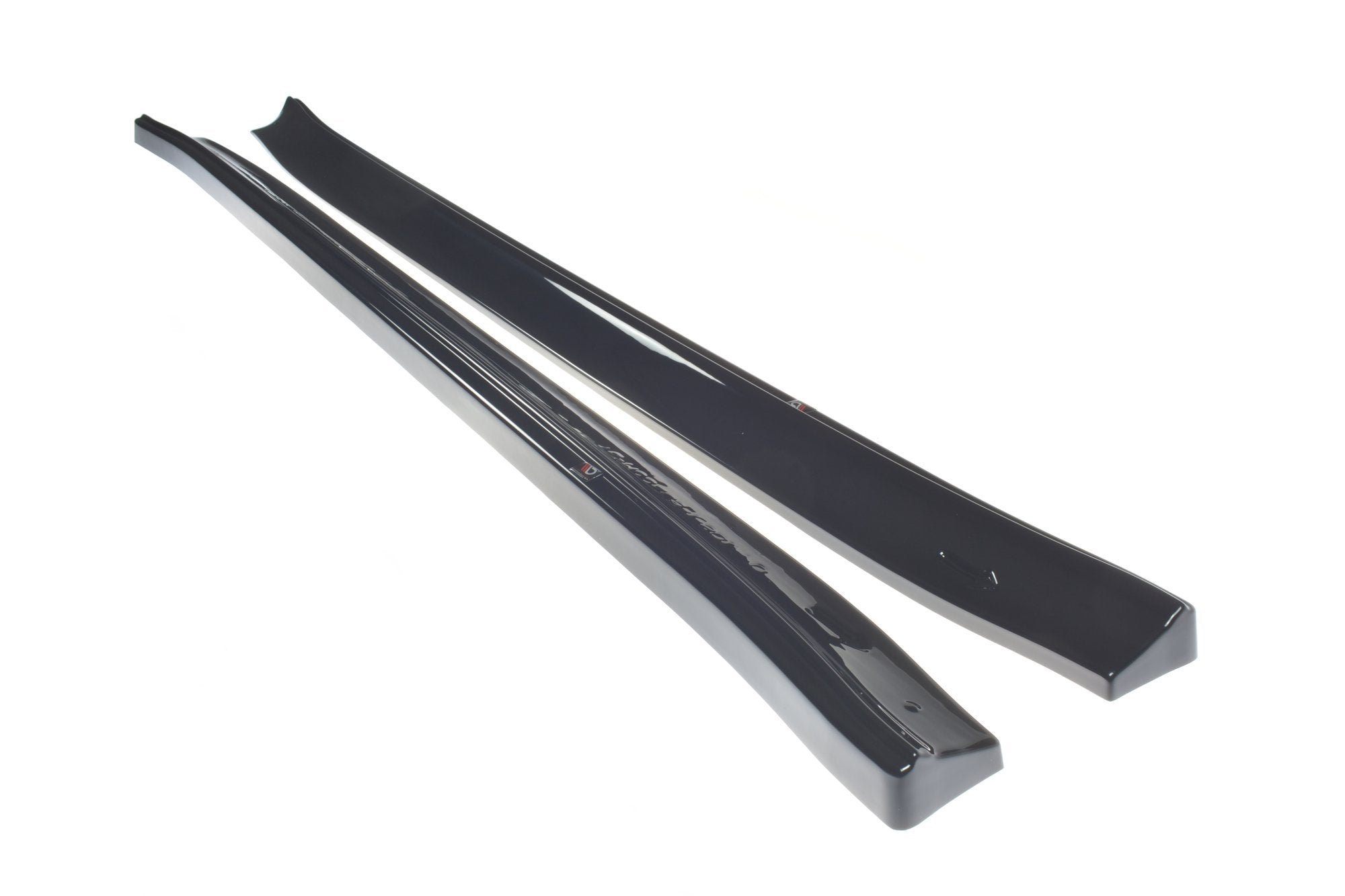 Maxton Design Street+ Seitenschweller Leisten passend für Tesla Model 3 / Model 3 Performance Mk1 / Mk1 Facelift schwarz Hochglanz