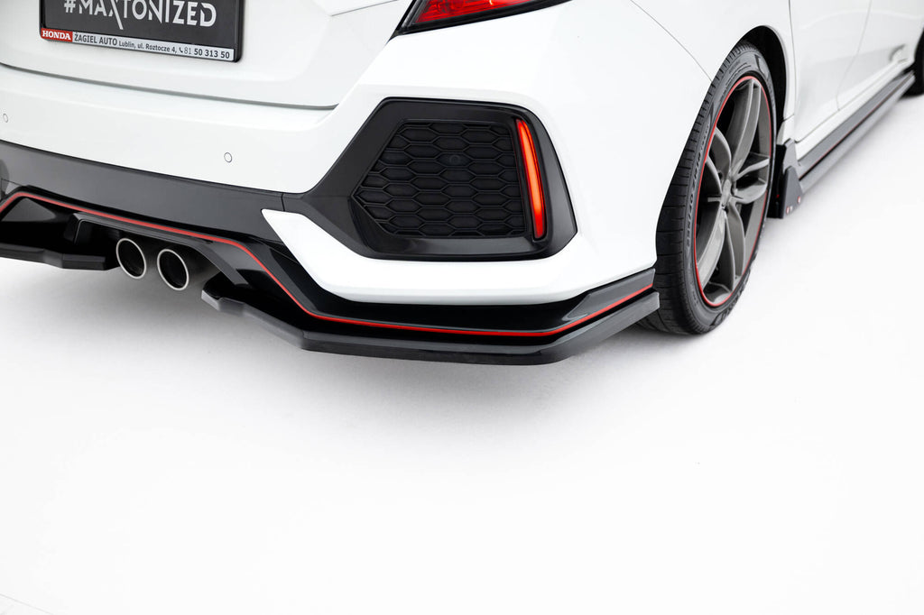 Maxton Design Heckansatz Honda Civic Sport Mk 10 schwarz Hochglanz für Honda Civic Mk10