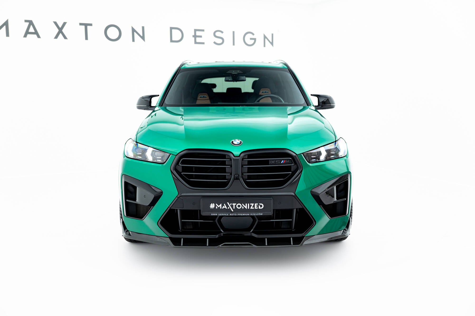Maxton Design Prepreg Carbon Fiber Street+ Spoilerlippe Front Ansatz passend für BMW X5 M F95 Facelift