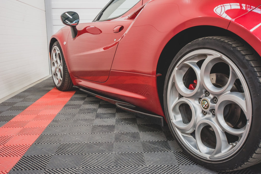 Maxton Design Street+ Seitenschweller Leisten passend für Alfa Romeo 4C schwarz Hochglanz