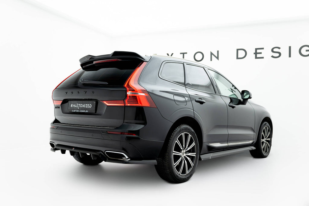 Maxton Design Spoiler CAP 3D passend für Volvo XC60 Mk2 schwarz Hochglanz