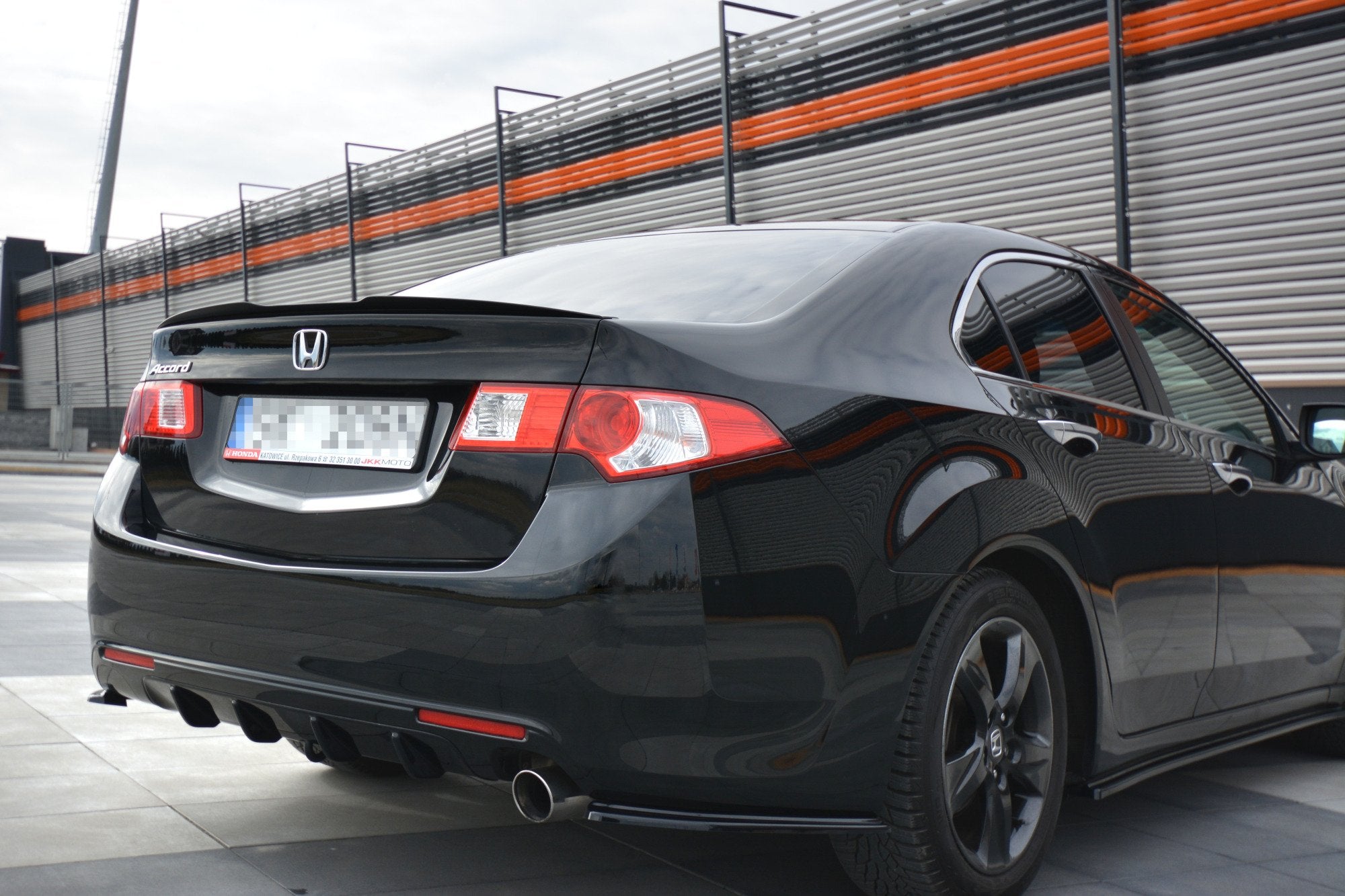 Maxton Design Spoiler CAP passend für HONDA ACCORD MK8. CU-Serie vor Facelift SEDAN schwarz Hochglanz