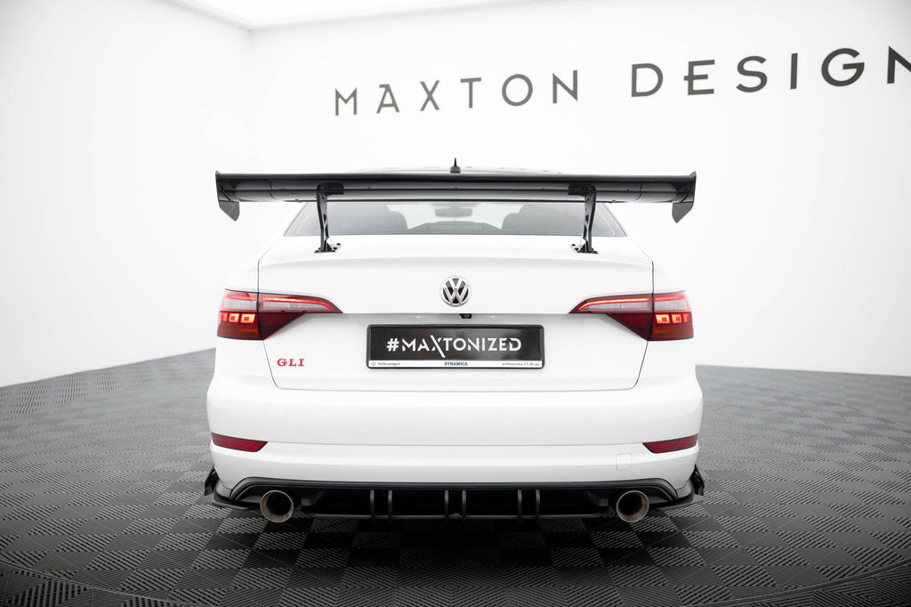 Maxton Design Carbon Spoiler With Internal Brackets Uprights VW Jetta GLI Mk7 für Volkswagen Jetta Mk7