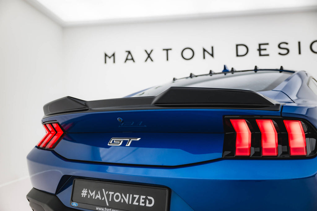 Maxton Design Spoiler CAP 3D passend für Ford Mustang GT Mk7 schwarz Hochglanz