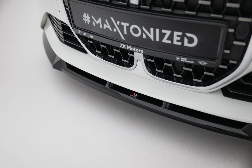 Maxton Design Street+ Spoilerlippe Front Ansatz passend für BMW 4er Coupe / Cabrio G22 / G23 schwarz Hochglanz