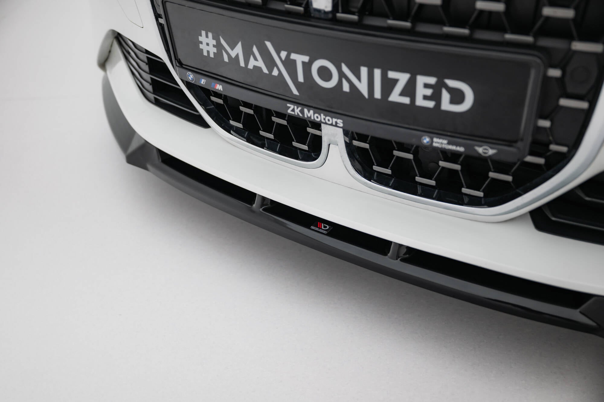 Maxton Design Street+ Spoilerlippe Front Ansatz passend für BMW 4er Coupe / Cabrio G22 / G23 schwarz Hochglanz