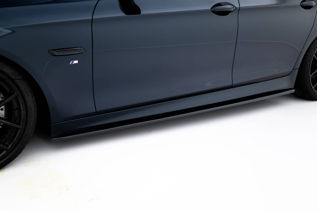 Maxton Design Street+ Seitenschweller Leisten V.2 passend für BMW 5er F10/F11 M-Paket / M5 schwarz Hochglanz