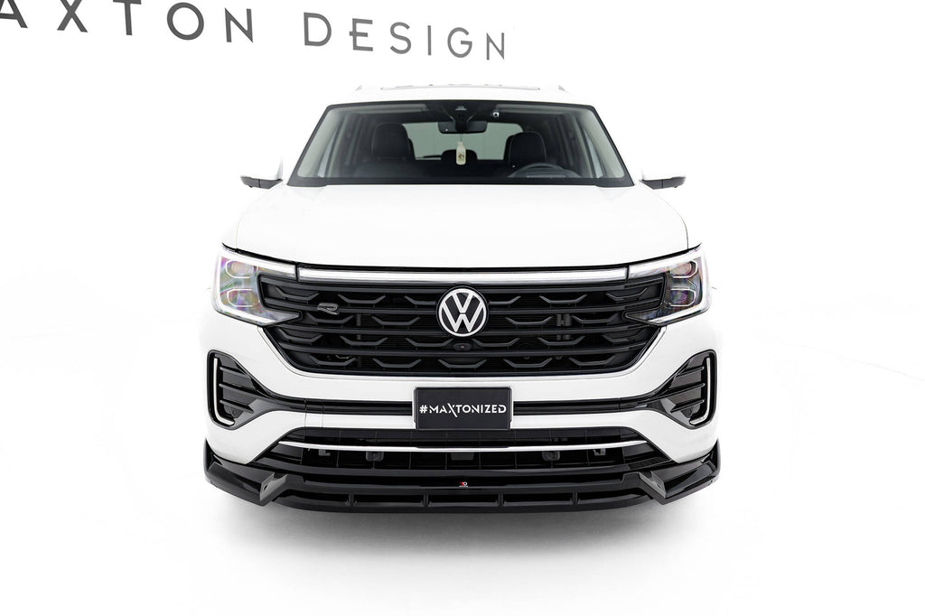 Maxton Design Street+ Spoilerlippe Front Ansatz passend für VW Atlas R-Line Mk1 Facelift 2 schwarz Hochglanz