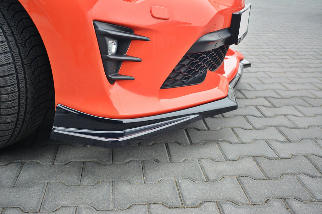 Maxton Design Street+ Spoilerlippe Front Ansatz V.2 passend für Toyota GT86 Facelift schwarz Hochglanz