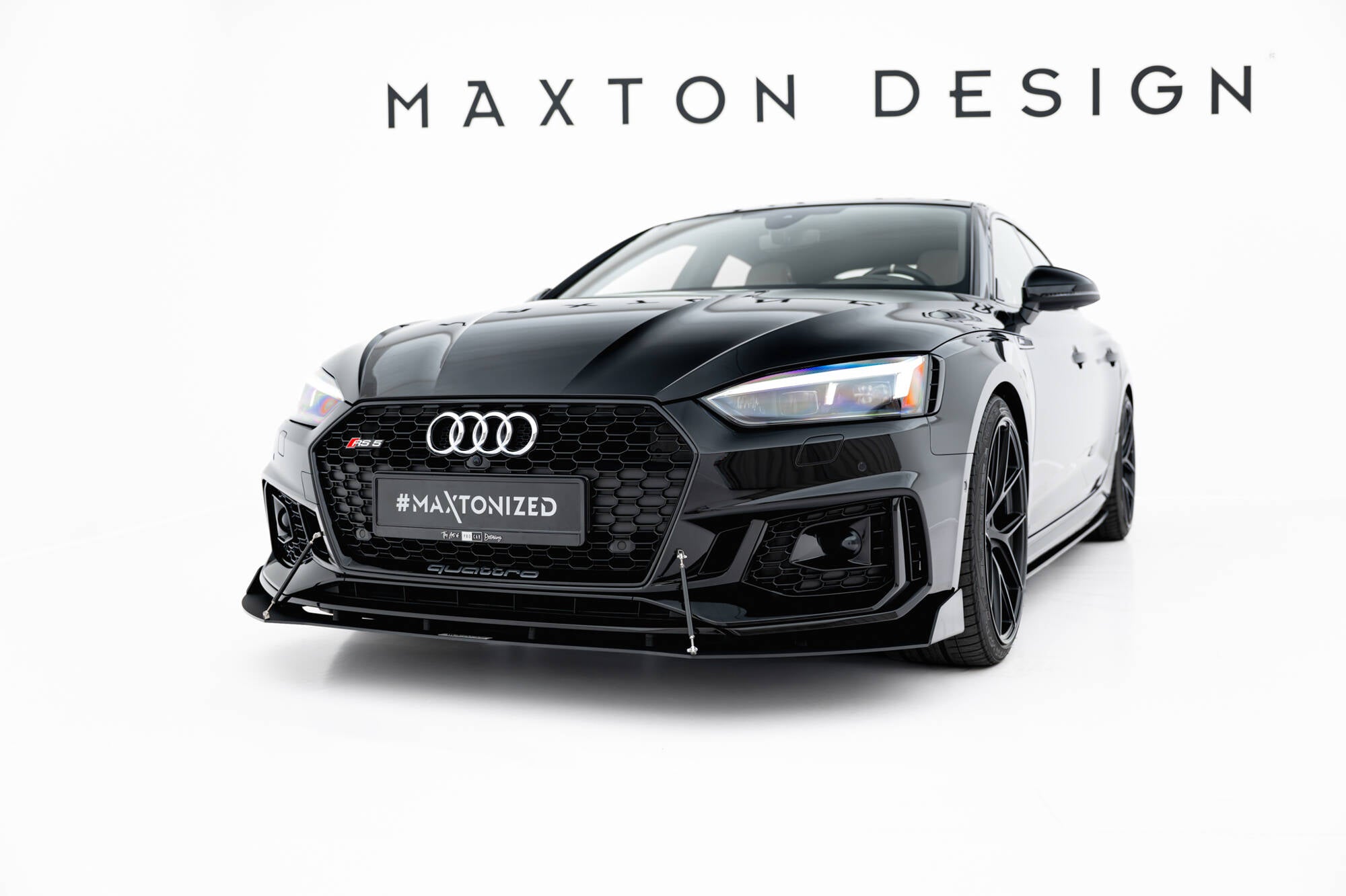 Maxton Design Sport Street+ Spoilerlippe Front Ansatz V.2 passend für Audi RS5 Coupe / Sportback F5
