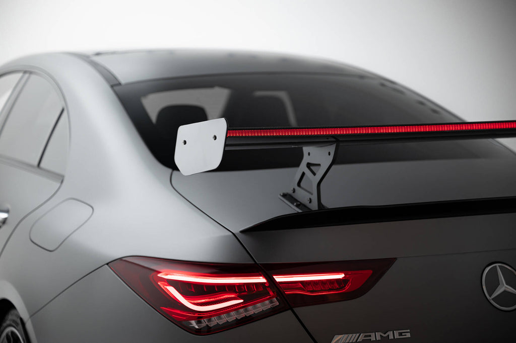 Maxton Design Carbon Spoiler With Internal Brackets Uprights + LED Mercedes-Benz CLA Coupe C118 / C118 Facelift für Mercedes-Benz CLA C118