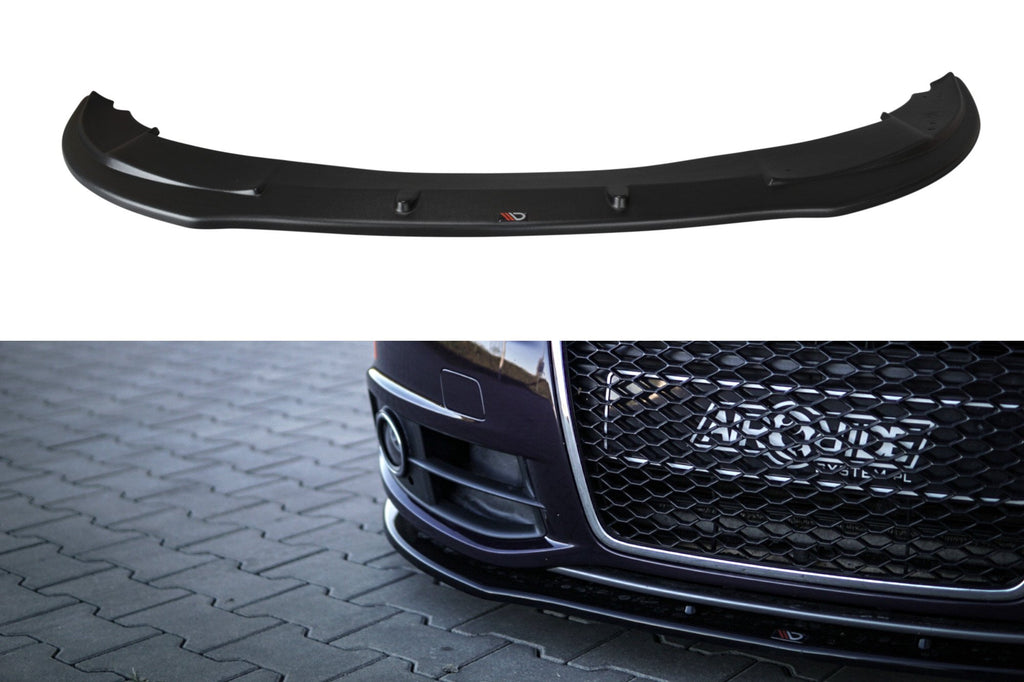 Maxton Design Street+ Spoilerlippe Front Ansatz passend für Audi A6 S-Line C6 FL schwarz Hochglanz