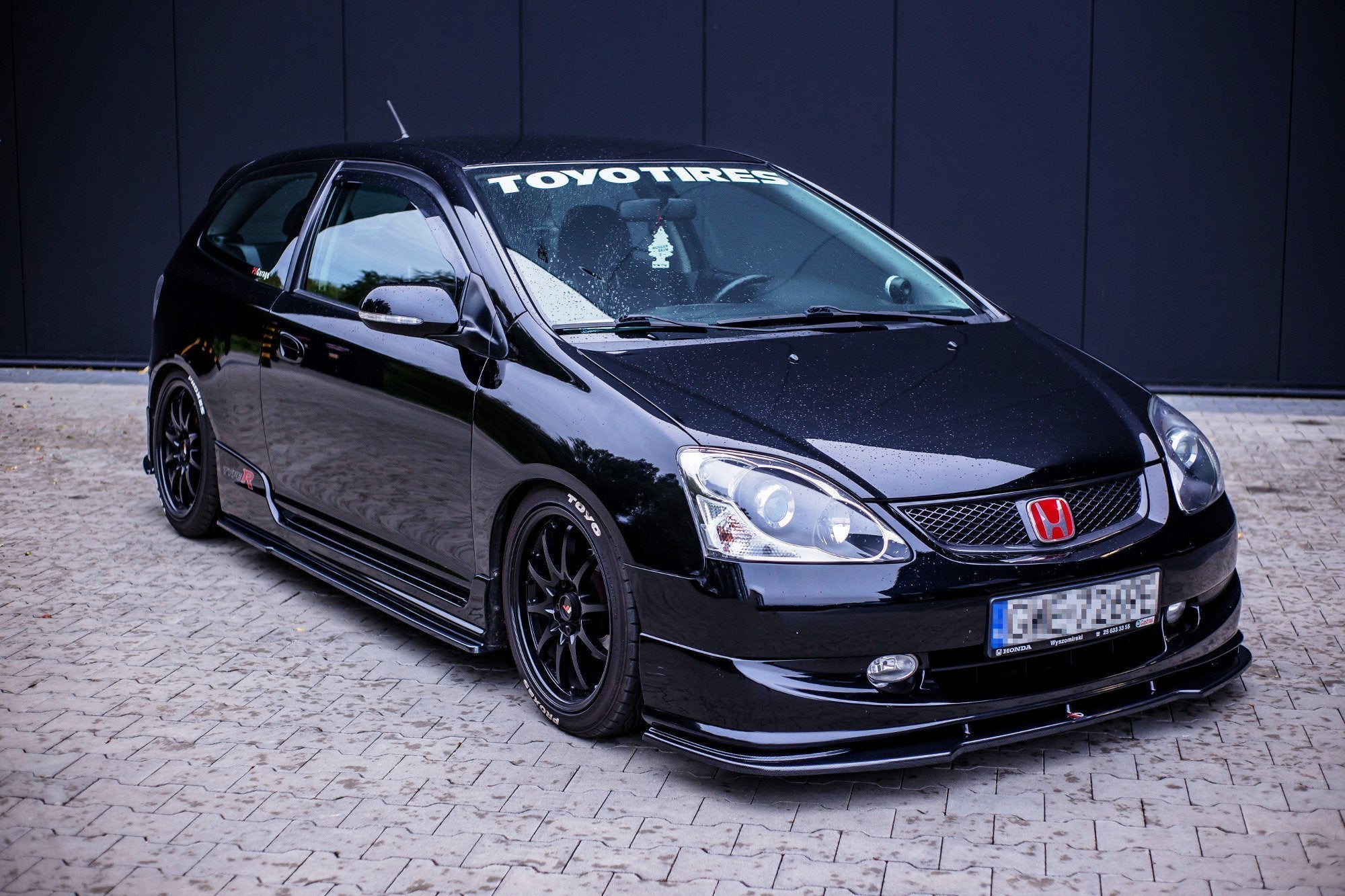Maxton Design Street+ Seitenschweller Leisten passend für HONDA CIVIC EP3 (MK7) TYPE-R/S FACELIFT schwarz Hochglanz