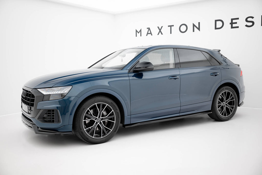 Maxton Design Street+ Seitenschweller Leisten passend für Audi Q8 Mk1 schwarz Hochglanz