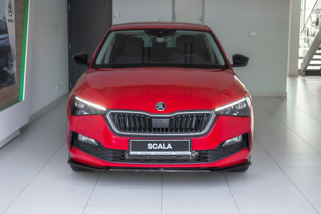 Maxton Design Street+ Spoilerlippe Front Ansatz V.3 passend für Skoda Scala schwarz Hochglanz