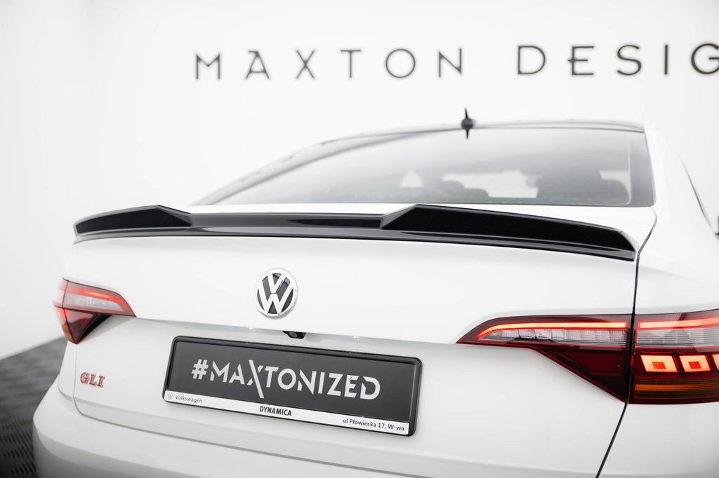 Maxton Design Spoiler CAP 3D passend für VW Jetta GLI Mk7 schwarz Hochglanz