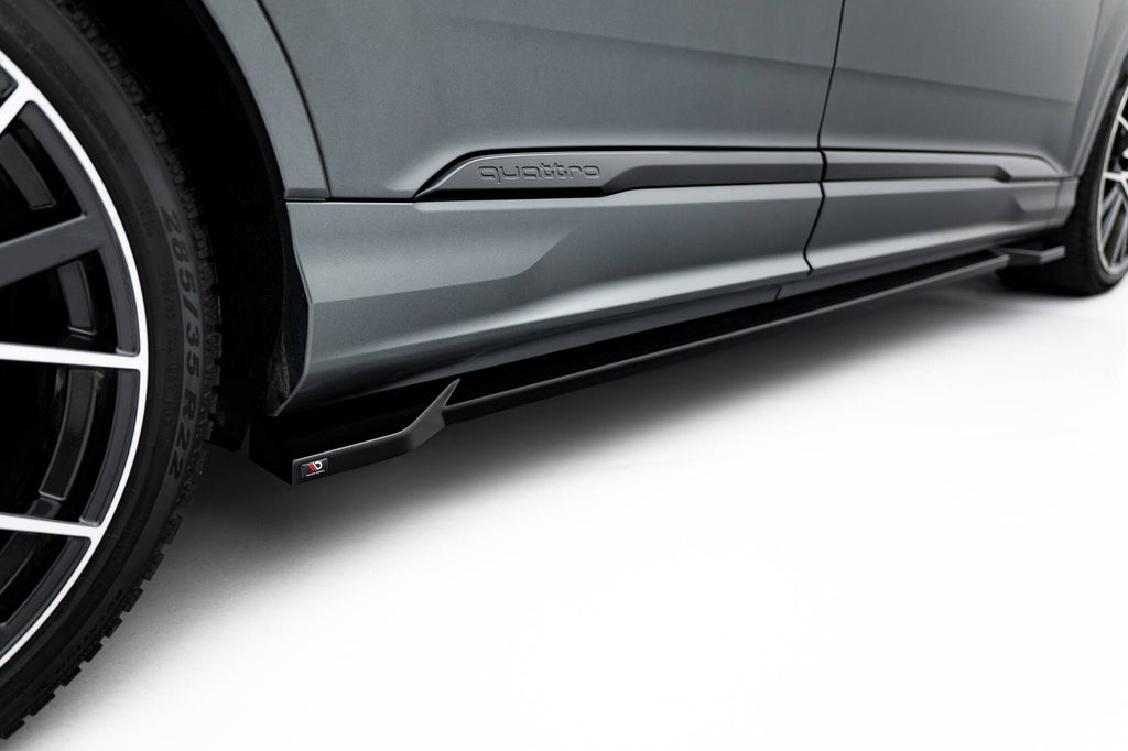 Maxton Design Street+ Seitenschweller Leisten passend für Audi SQ7 Mk2 Facelift 2 schwarz Hochglanz