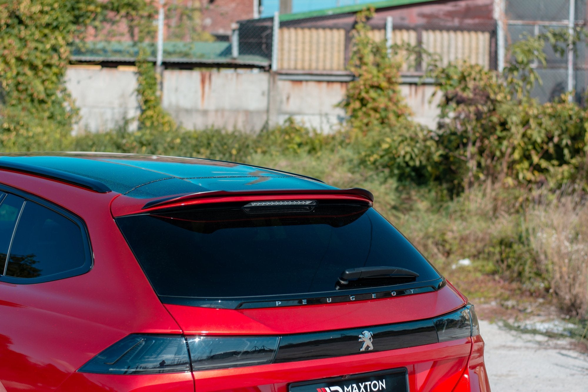 Maxton Design Spoiler CAP passend für Peugeot 508 Mk2 SW schwarz Hochglanz