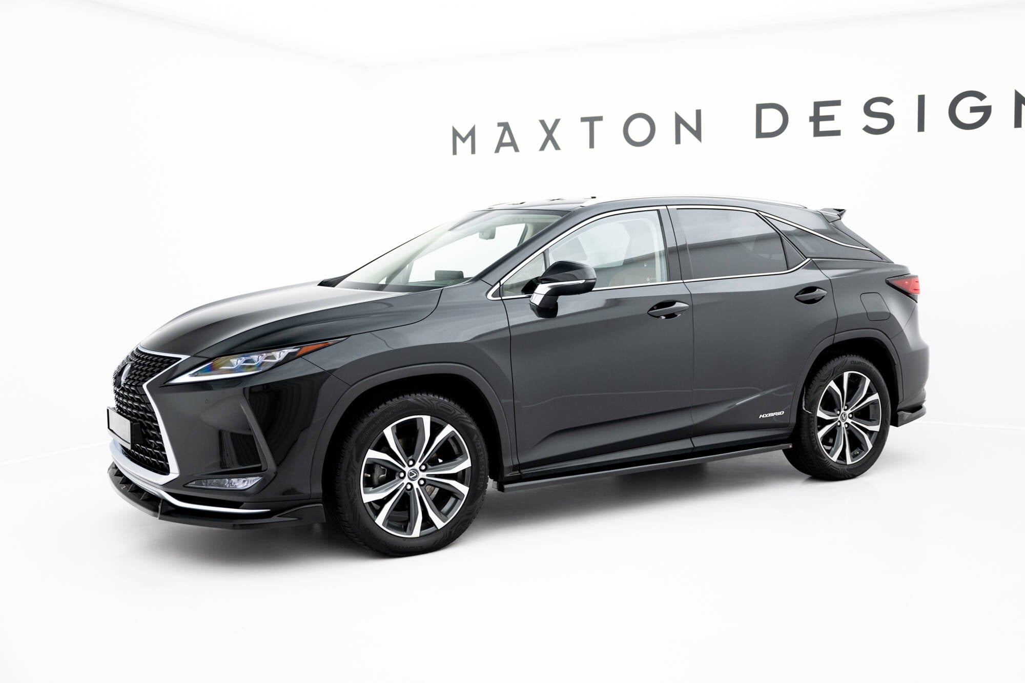 Maxton Design Street+ Seitenschweller Leisten passend für Lexus RX F-Sport Mk4 Facelift (Version ohne OEM-Trittbretter) schwarz Hochglanz