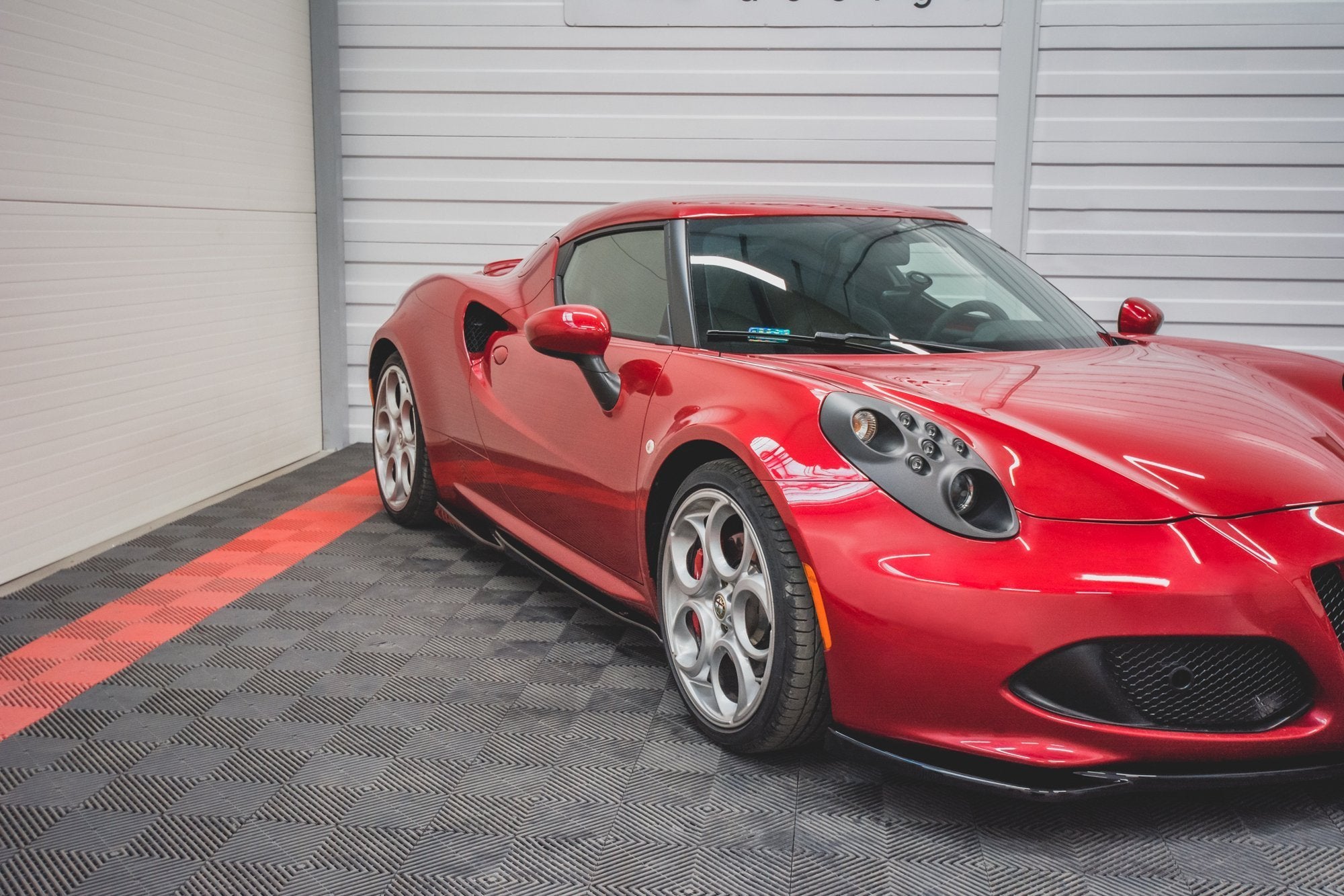 Maxton Design Street+ Seitenschweller Leisten passend für Alfa Romeo 4C schwarz Hochglanz