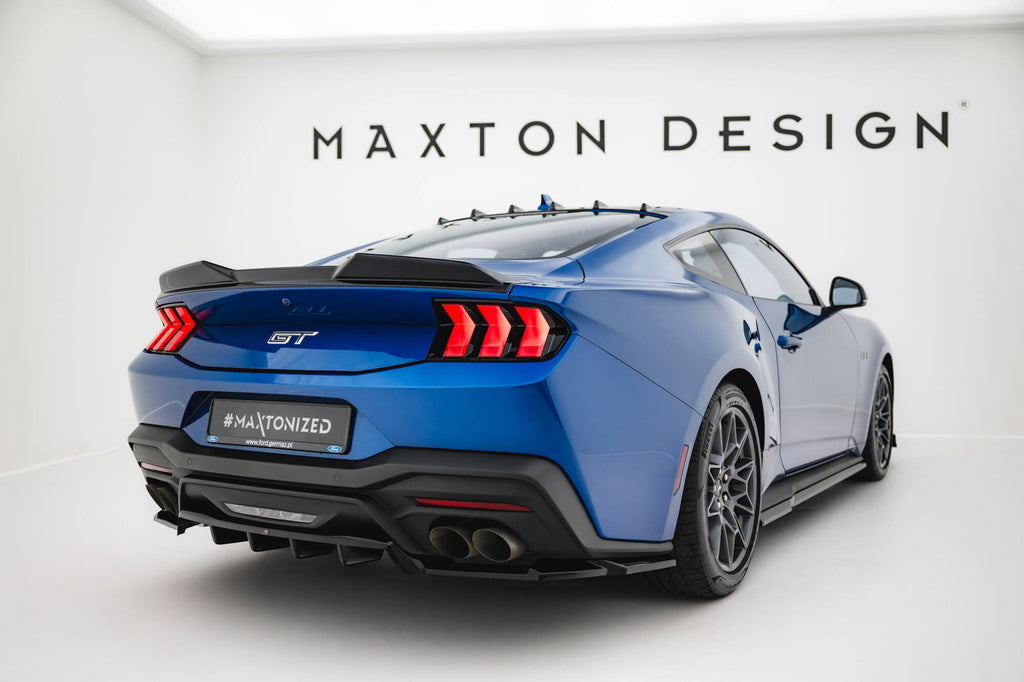 Maxton Design Spoiler CAP 3D passend für Ford Mustang GT Mk7 schwarz Hochglanz