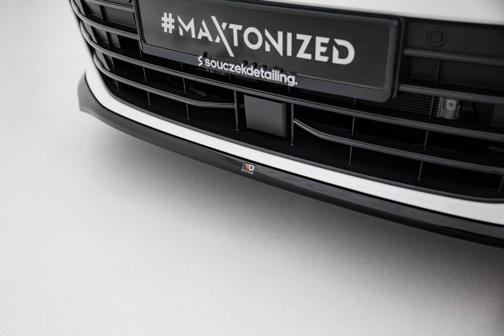 Maxton Design Street+ Spoilerlippe Front Ansatz V.1 passend für VW Passat B9 schwarz Hochglanz