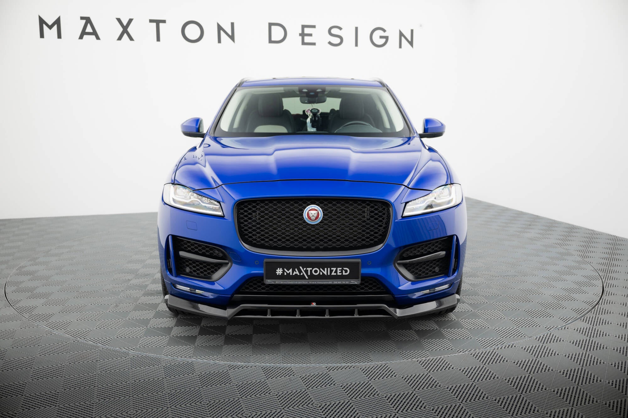 Maxton Design Street+ Spoilerlippe Front Ansatz passend für Jaguar F-Pace R-Sport X761 schwarz Hochglanz